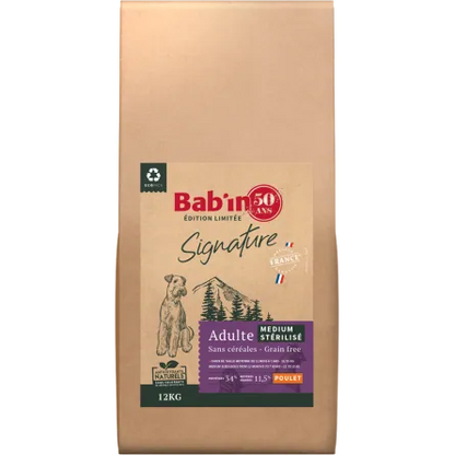 Croquettes Medium Stérilisé Sans Céréales Poulet 12 kg – Digestion Optimale & Naturel
